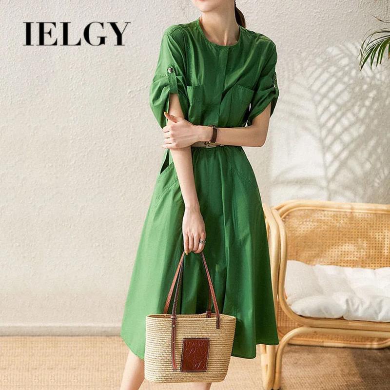 Đầm ôm Dáng Dài Thắt Eo Phong Cách Hàn Quốc Thời Trang