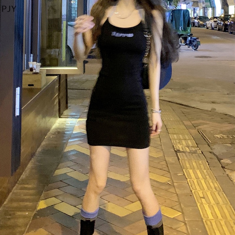 Pjy Đầm Thể Thao Chui Đầu Y2k Thời Trang Đường Phố Hàn Quốc Cổ Điển Đẹp Mắt PJ