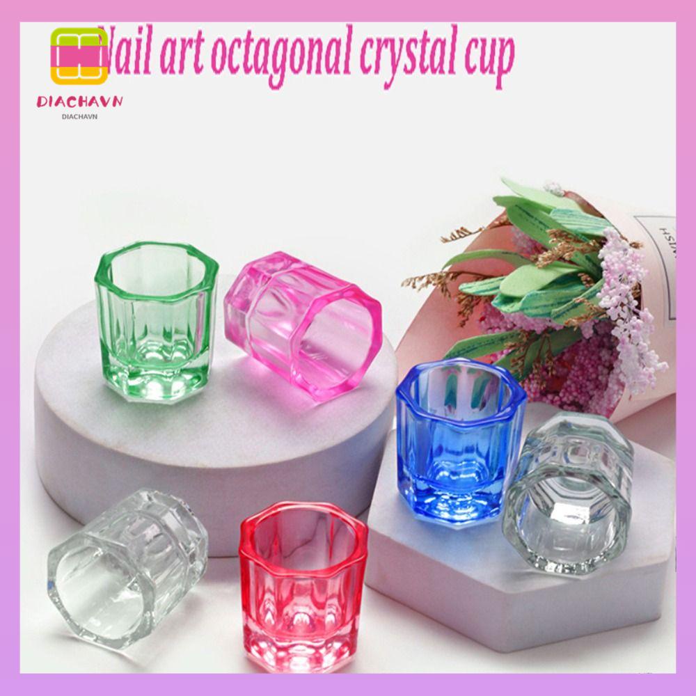 DIACHAVN Cốc Đựng Đá Pha Lê Trang Trí Móng Tay Nhiều Kiểu Dáng