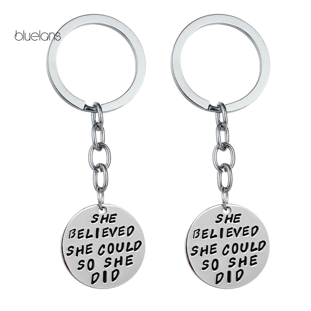 Móc Khóa In Chữ Tiếng Anh She Believed She Could So She Did Giá Đỡ