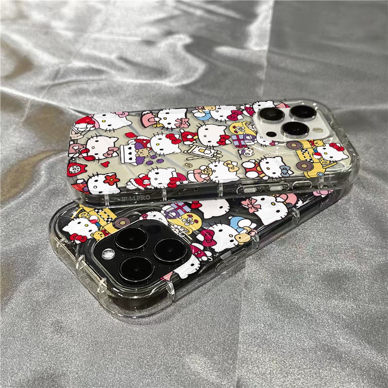 Ốp Điện Thoại Dẻo Trong Suốt Họa Tiết Hoạt Hình Mèo Kitty Dễ Thương Cho Iphone14Promax / 1312 8xr7