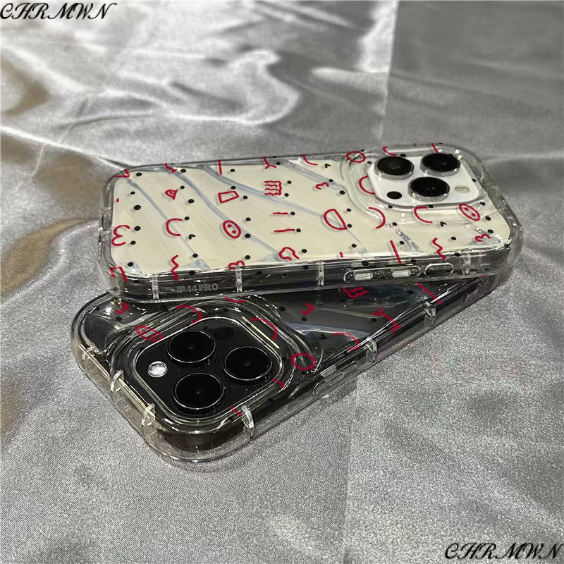 Ốp Điện Thoại Mềm Trong Suốt In Hình Khuôn Mặt Dễ Thương Cho Iphone 13127plus 11 / 14Promax 8 xr