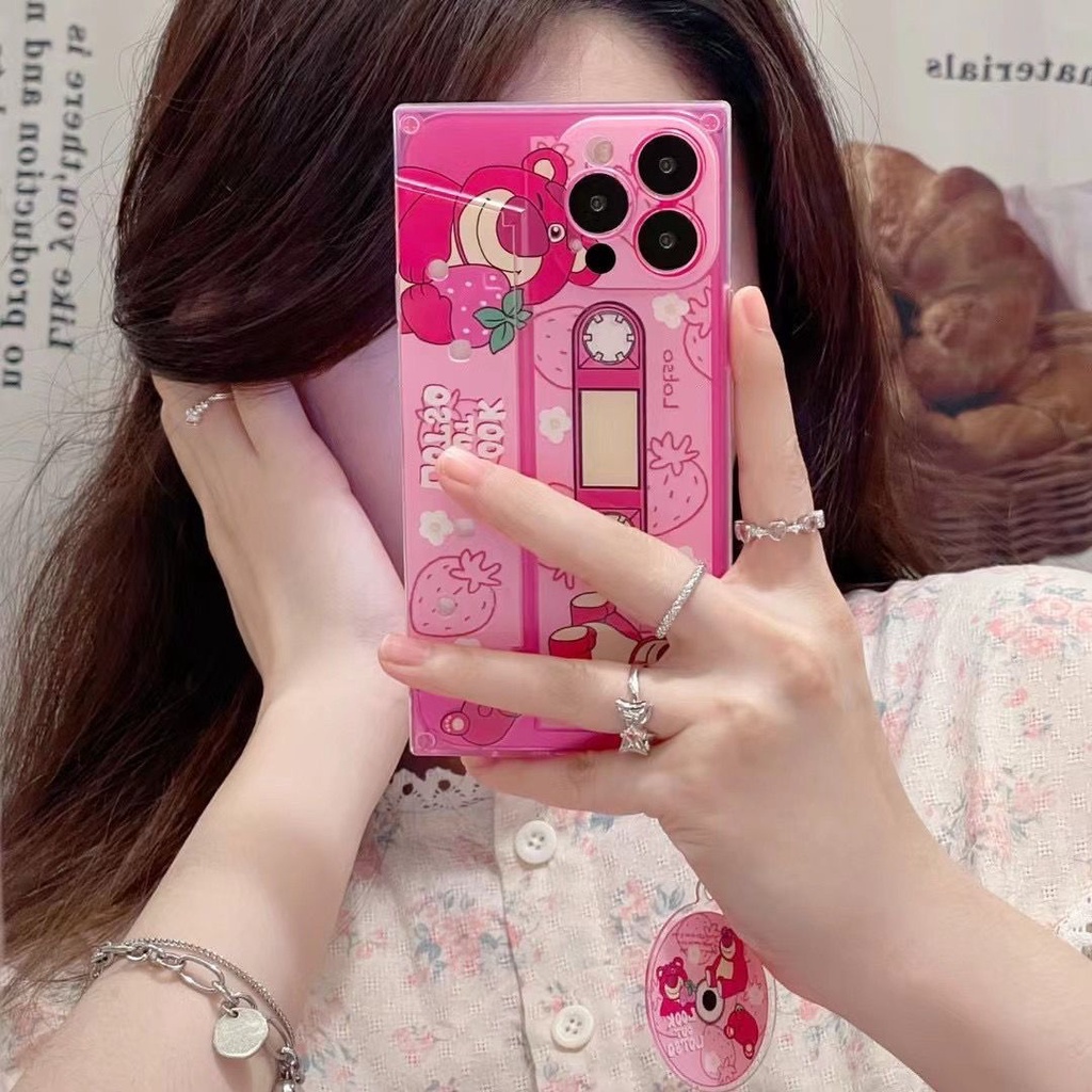 Ốp Điện Thoại Có Giá Đỡ Hình Băng Cát Sét / Gấu Dễ Thương Cho Apple Iphone 12 13 11 14Promax