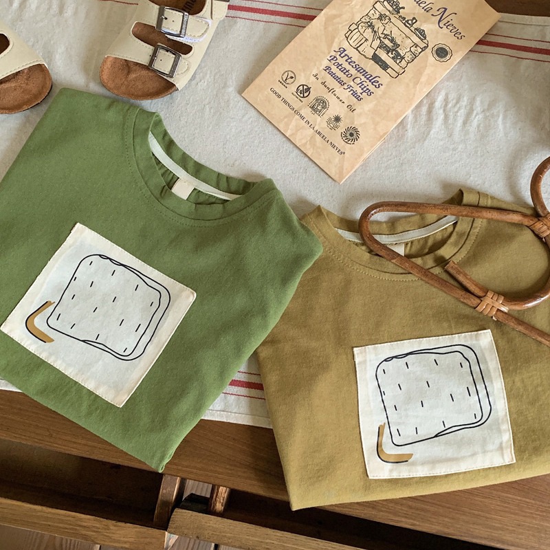 Áo Thun Cotton Tay Ngắn Cổ Tròn Màu Trơn Dễ Thương Cho Bé