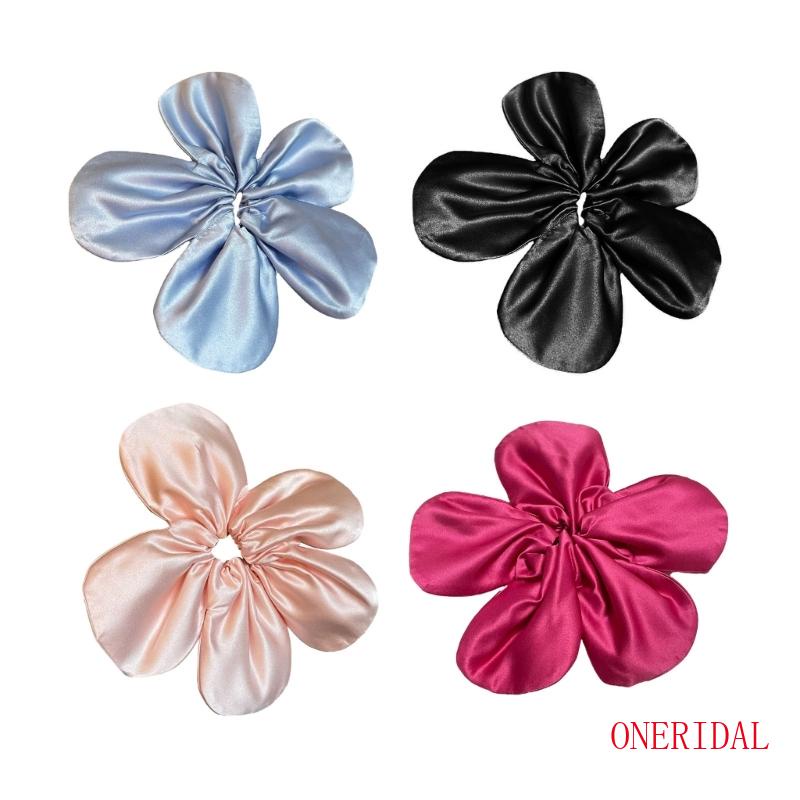 Dây Buộc Tóc Co Giãn Mềm Mại In Họa Tiết Hoa Xinh Xắn