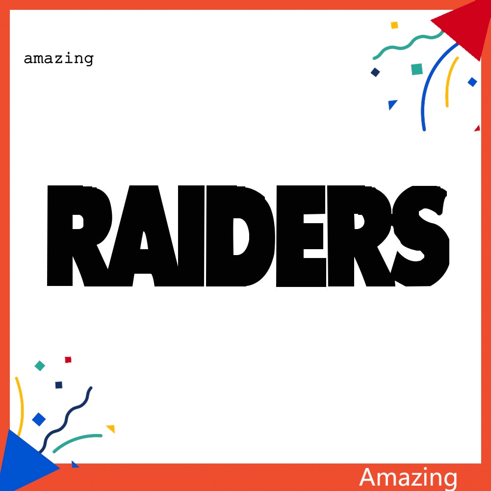 Chữ Raiders Dán Trang Trí Xe Hơi SUV Phản Quang Độc Đáo