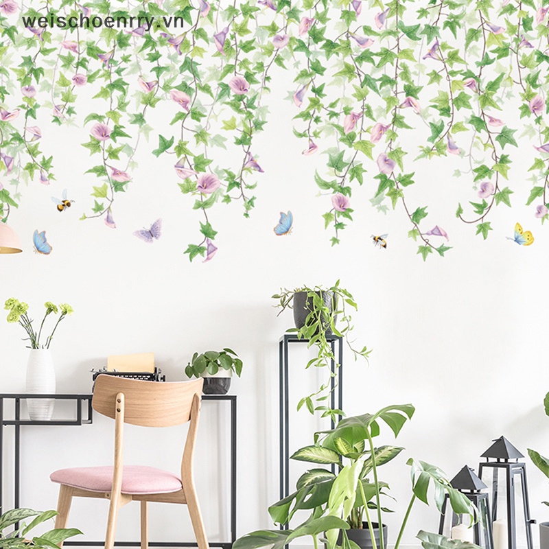 Sticker Dán Tường Họa Tiết Cây Xanh Hoạt Hình Dễ Thương Bắt Mắt