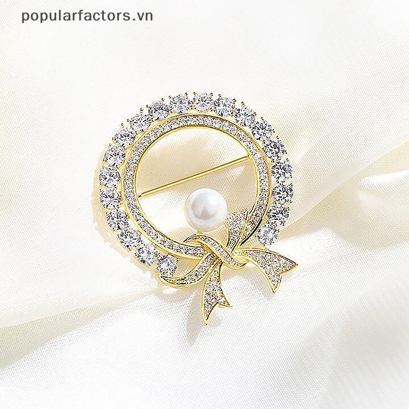 1 Huy Hiệu Cài Áo Hình Tròn Đính Ngọc Trai Và Đá Hình Bướm Phong Cách Baroque Thanh Lịch Dành Cho Nữ