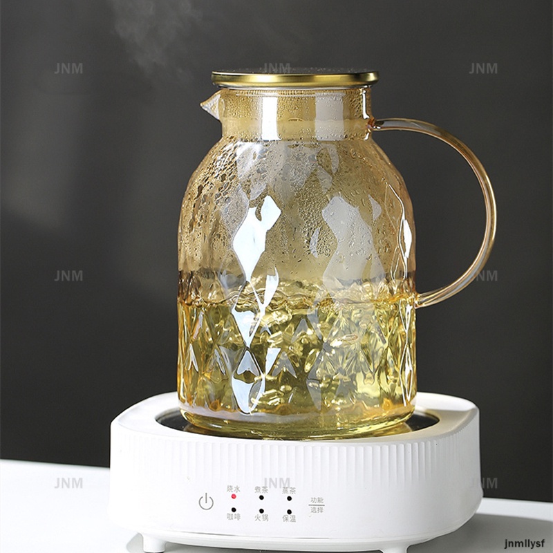 Bình thủy tinh gia dụng Dung tích lớn Bình đựng nước loại kim cương Ấm đun nước lạnh Nước trái cây sữa Cà phê Bình trà Bình đựng nước trong suốt