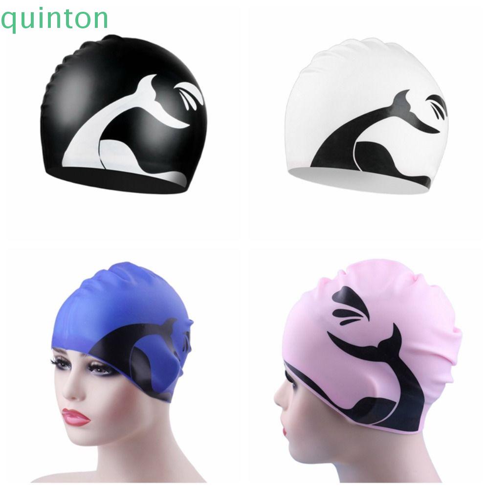 Mũ Bơi Bằng Silicone Co Giãn Trọng Lượng Nhẹ Hình Đuôi Cá