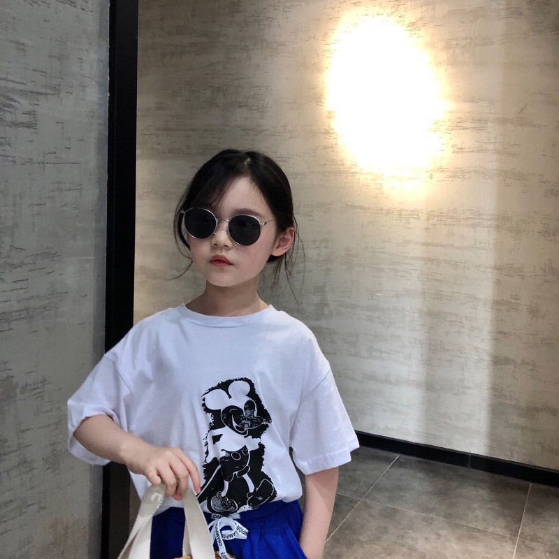 NRVP Mới Áo Thun 100% Cotton Tay Ngắn Dáng Rộng Unisex Cho Các Bé