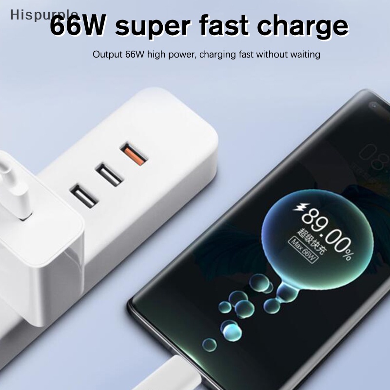 Cáp sạc siêu nhanh Hispurple 1/1 5Mile 6A 66W USB Type-C cho Xiaomi Samsung Huawei VN