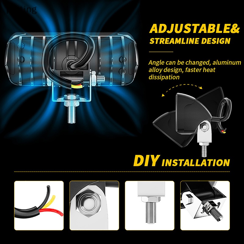 1 Đèn Pha 10w DRL 9-30V Cho Xe Hơi Xe Tải