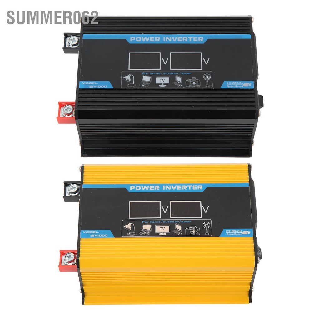 Summer062 Biến tần sóng sin biến đổi 300W USB Bộ chuyển xe hơi Màn hình LED 12V đến 220V