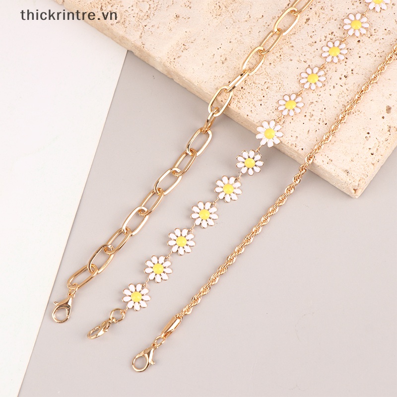 Set 3 Vòng Tay Hoa Cúc Xinh Xắn Cho Nữ