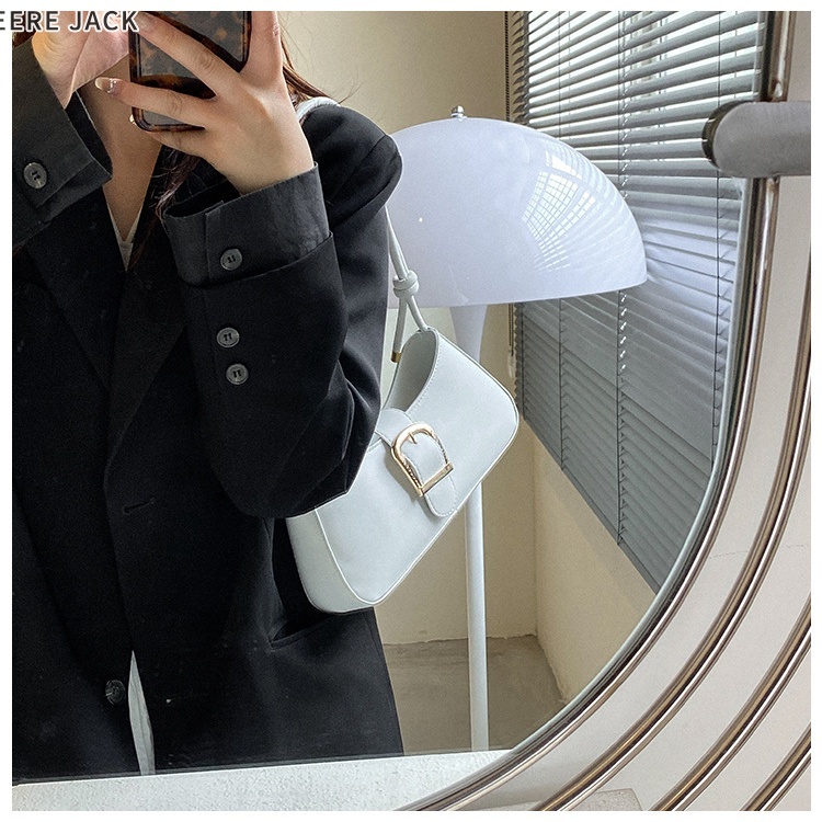Túi xách đeo vai DEERE JACK phối khóa cài đa năng phong cách tối giản thời trang Hàn Quốc cho nữ