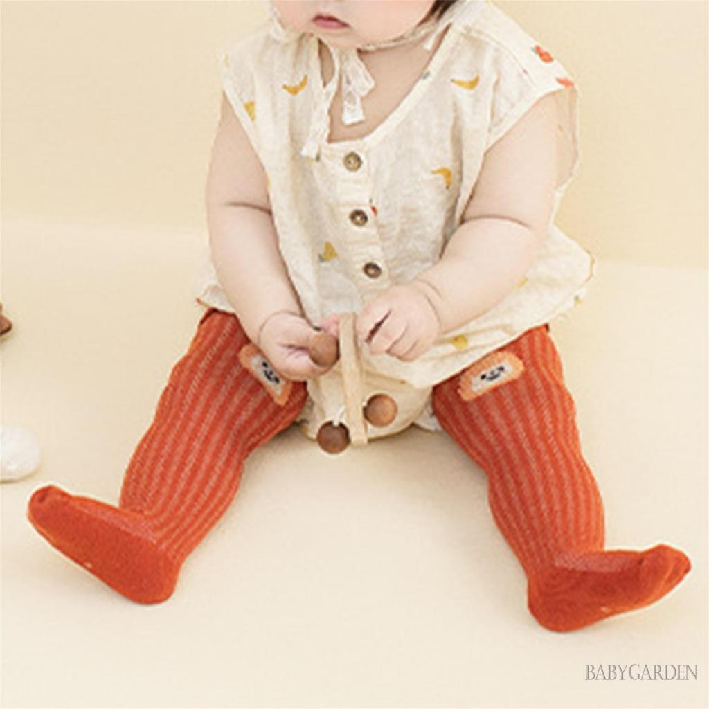 Vớ Dài Qua Gối Chống Trượt Thoáng Khí In Họa Tiết Hoạt Hình Dễ Thương Cho Bé 0-2 Tuổi