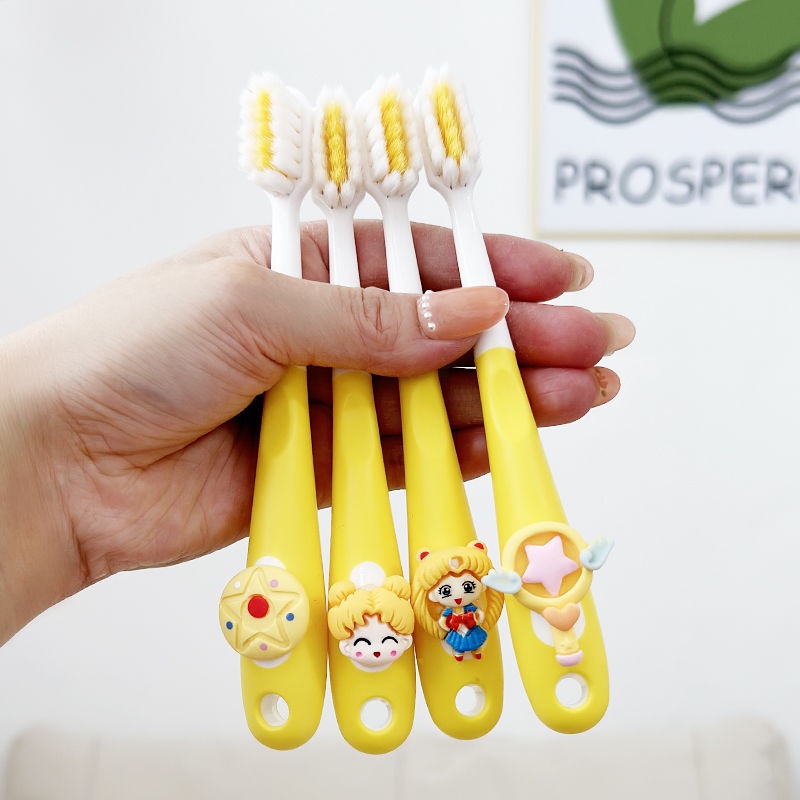 Bàn Chải Đánh Răng Lông Mềm Hình Gấu / Dâu Tây Dễ Thương Cho Bé 2-12 Tuổi