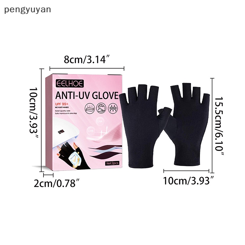 1 Đôi Găng Tay Chống Tia UV Không Ngón Dùng Làm Móng Nghệ Thuật