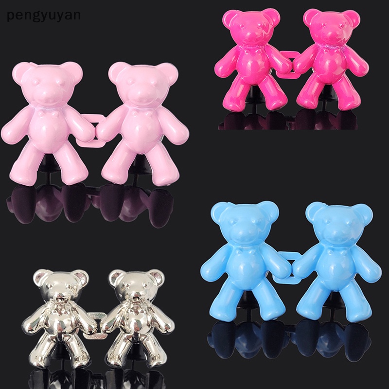 [pengyuyan] 1 Cặp Kẹp Thắt Lưng Bằng Kim Loại Hình Gấu Có Thể Tháo Rời [Mới]