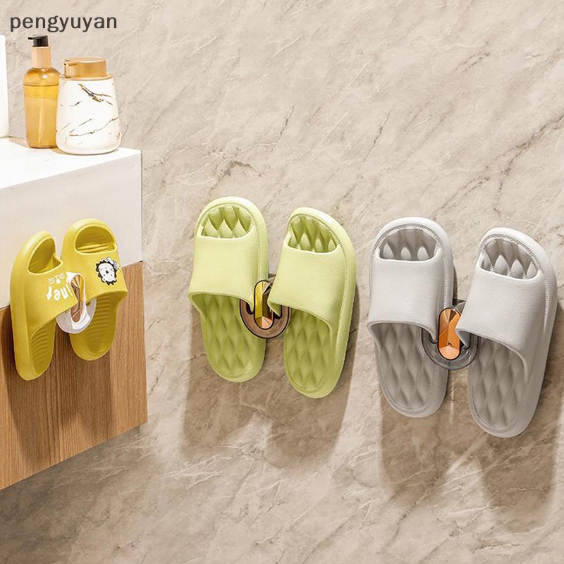 [pengyuyan] Giá Treo Dép Gắn Tường Nhà Tắm Không Cần Đục Lỗ Thoát Nước Đơn Giản [Mới]