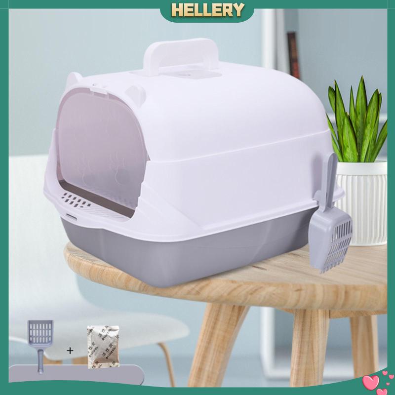 Hộp Nuôi Mèo Có Mũ Trùm Đầu Chống Văng Tiện Lợi