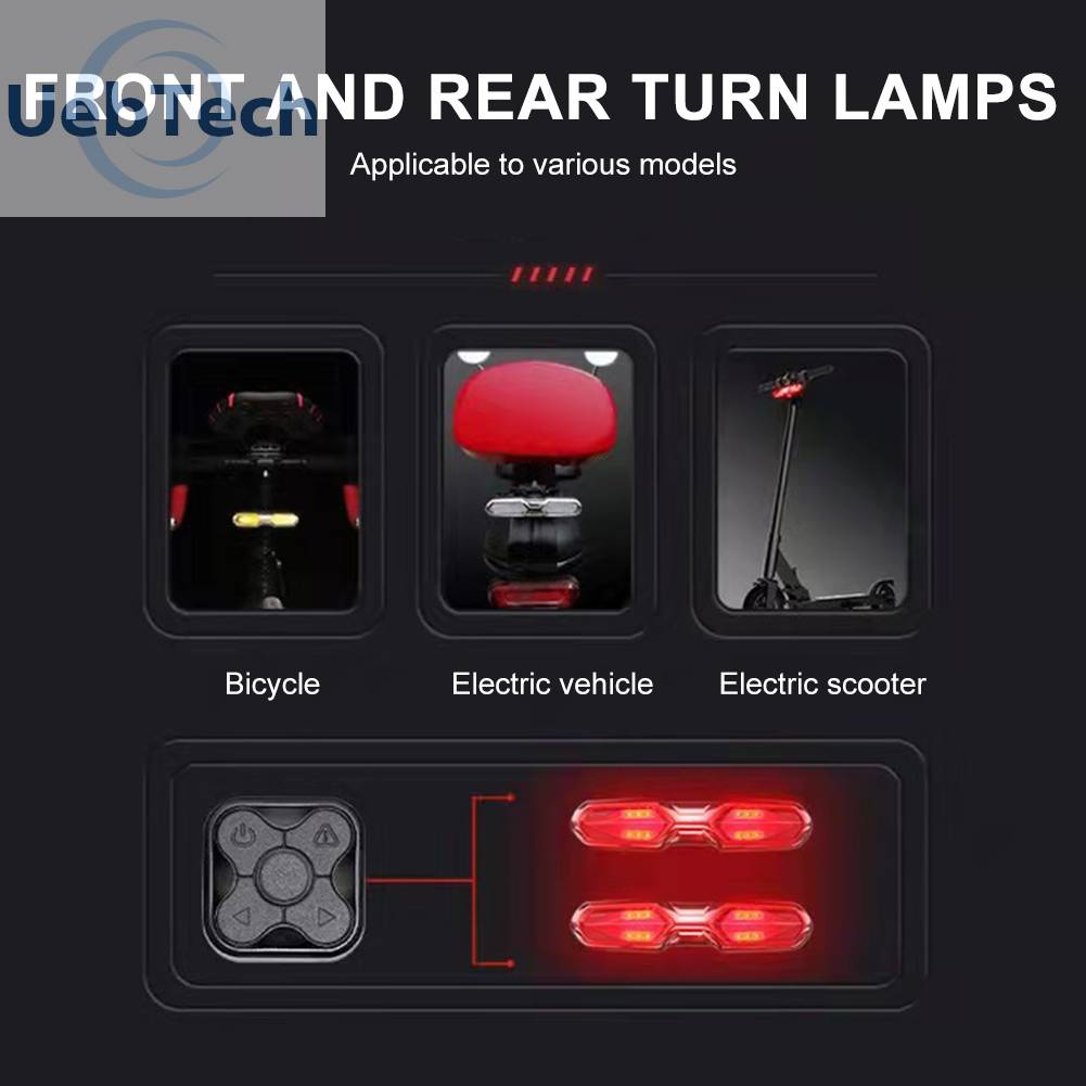 Đèn LED Tín Hiệu Gắn Đuôi Xe Đạp Có Thể Sạc Lại An Toàn