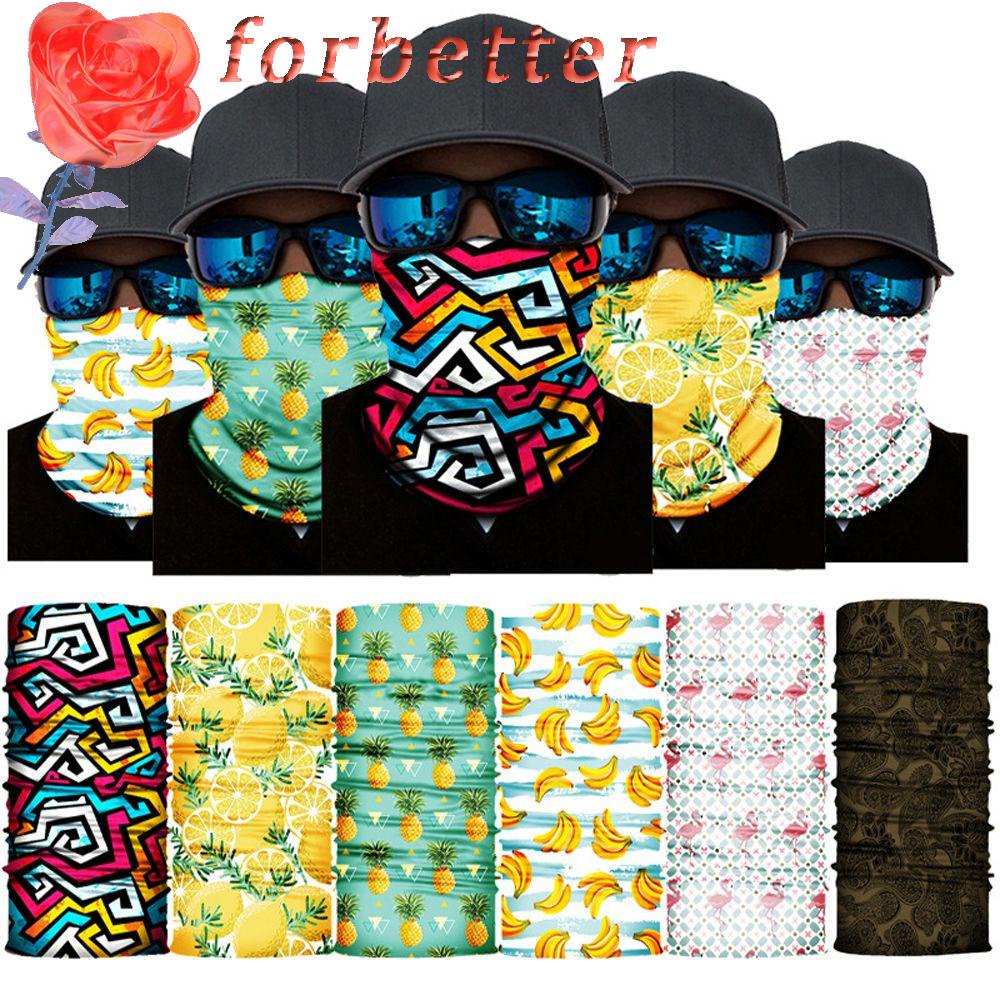 FORBETTER Khăn Trùm Nửa Mặt Che Phủ Nửa Mặt In Họa Tiết Nhiều Màu Sắc Dùng Khi Chạy Xe Máy / Đạp Thể Thao