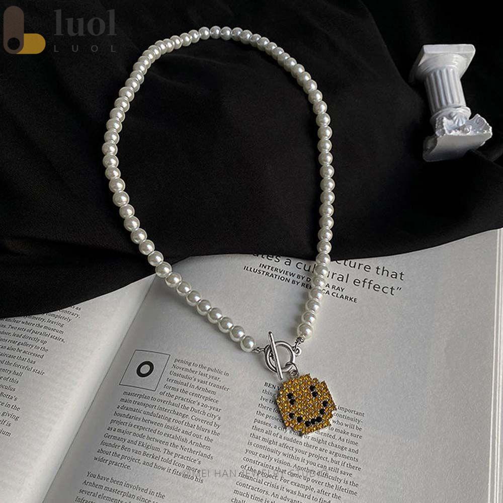 LUOL Vòng cổ Mặt Cười Phong Cách Punk Hip Hop Cho Nam