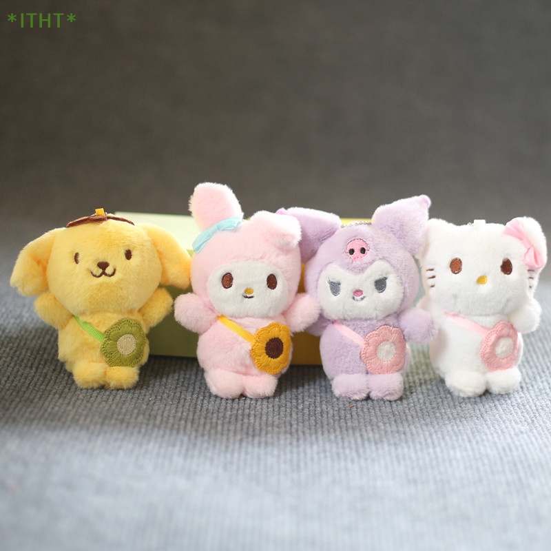 1 Búp Bê Nhồi Bông Hình Mèo Kitty Kuromi Melody Kích Thước 12CM Mới
