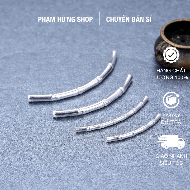 🔥 SỈ SIÊU RẺ 🔥 Charm ống bạc hình đốt tre hàng đẹp - Bạc xịn loại 1, PH041