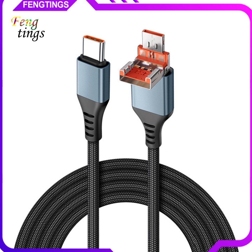 Dây Cáp Sạc Nhanh Truyền Dữ Liệu Tốc Độ Nhanh 2 Trong 1 Dạng Lật