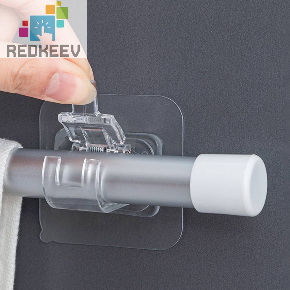 Bộ 2 Móc Treo Rèm Cửa Kính Chống Thấm Nước Không Cần Đục Lỗ