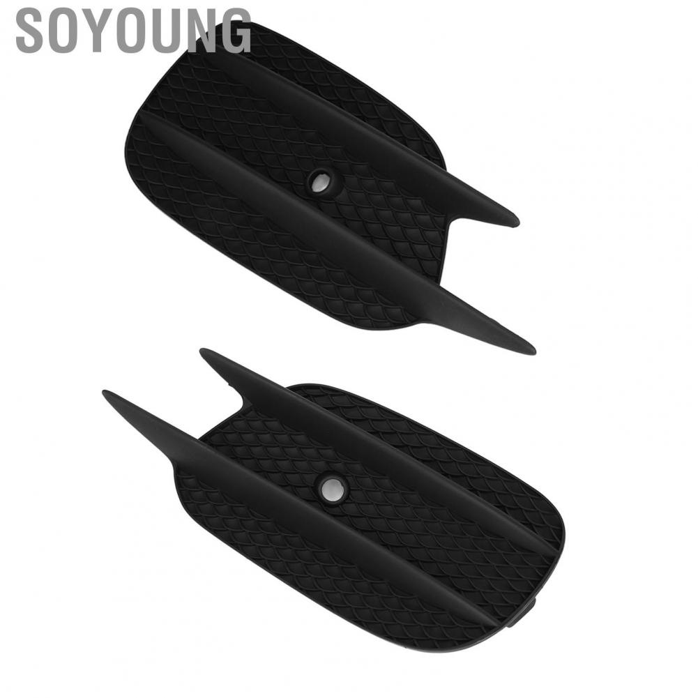 Soyoung 1 Pair Fog Light Frame Trim 2138856800 2138856700 Side Lamp Cover Replacement For Benz E‑Class AMG Line W213 S213 17-20