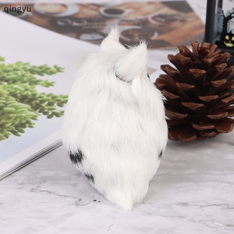 Cú Lông Trắng Đen Xinh Xắn Trang Trí Nội Thất