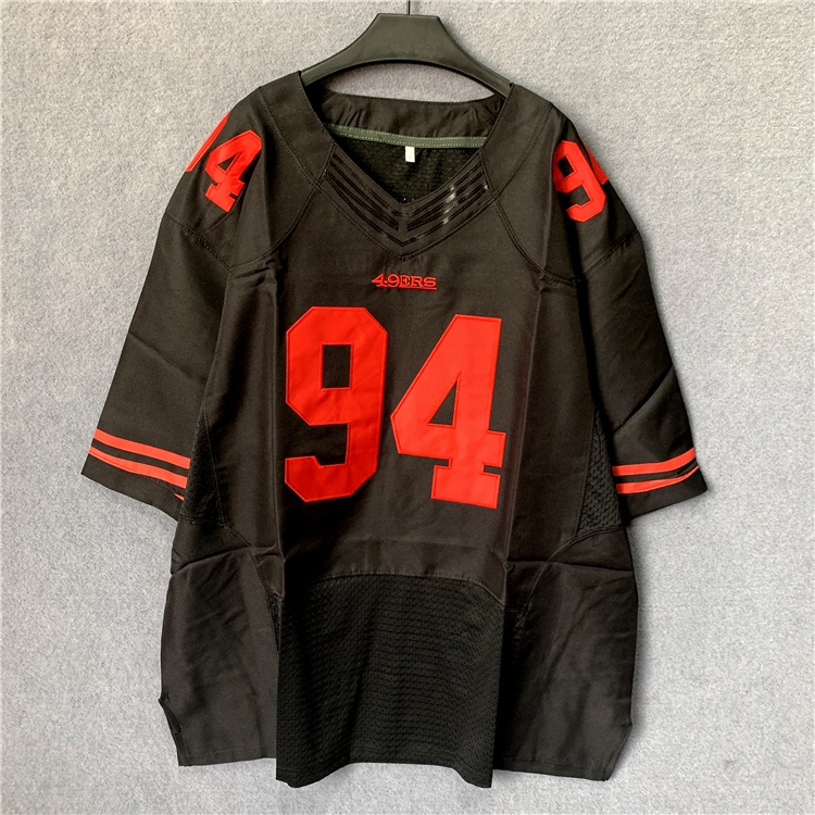 Áo Bóng Đá Mỹ Jersey Retro Hip-Hop Rời Kích Thước Lớn Châu Âu Mỹ Đường Phố Khiêu Vũ Mùa Hè Thêu Áo Thun Bóng Bầu Dục