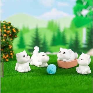 Charm mèo con bắt cá decor tiểu cảnh terrarium, bàn học