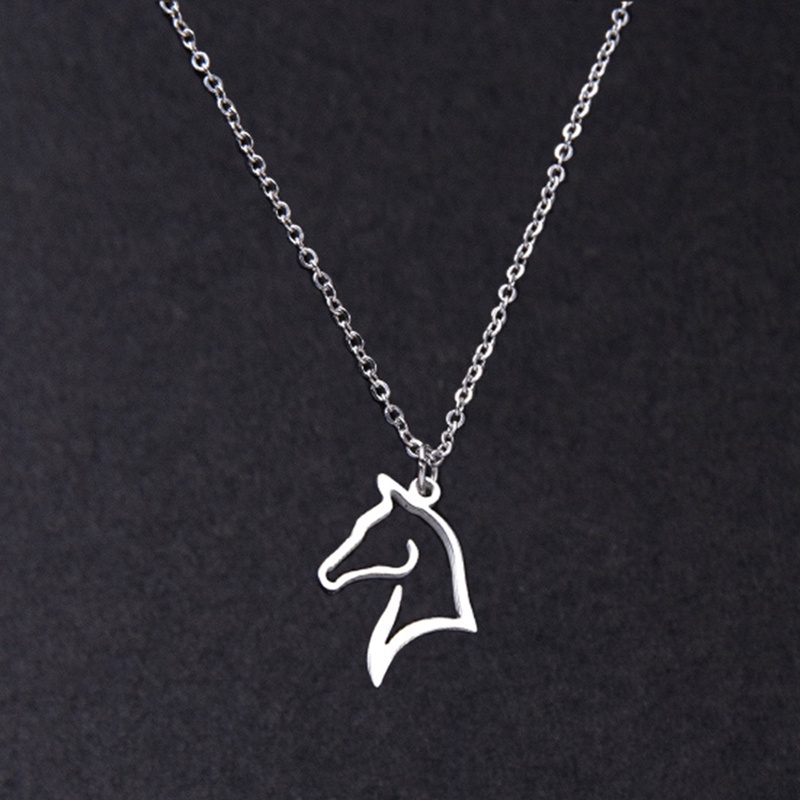 Vòng cổ Mặt Hình Ngựa Bằng Thép Không Gỉ Handmade YGT