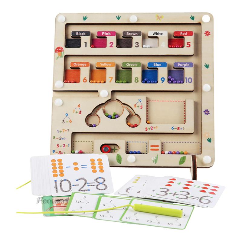 Bảng Đồ Chơi Mê Cung Bằng Gỗ Nhiều Màu Sắc Cho Trẻ Mẫu Giáo