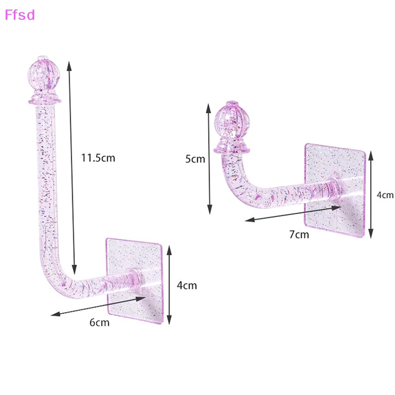 {Ffsd} Giá Đỡ Dây Buộc Tóc / Trang Sức Gắn Tường Đa Năng Pha Lê Bán Chạy
