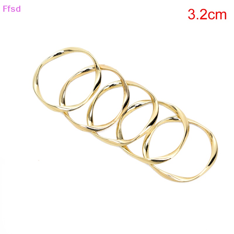 Bộ 10 Mặt Dây Chuyền Hình Tròn Màu Vàng DIY