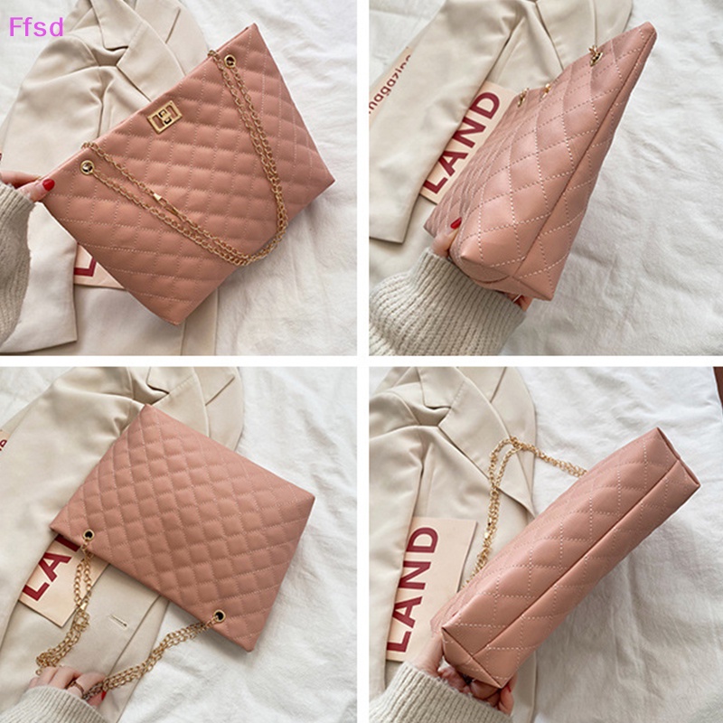 Túi Đeo Chéo Vai Bằng Da Cỡ Lớn Họa Tiết Kim Cương Cho Nữ