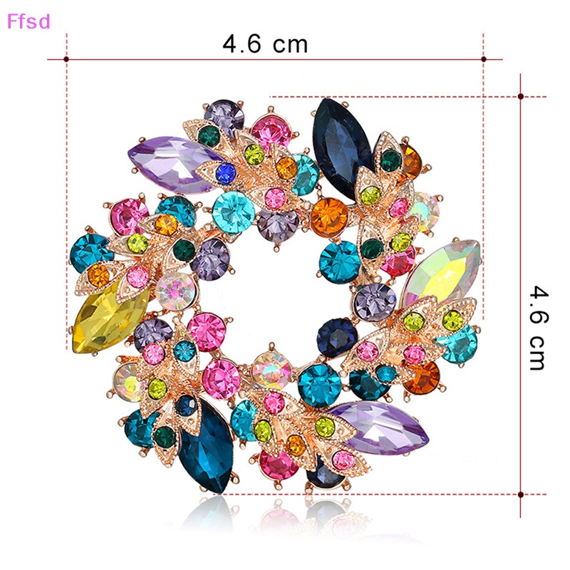 {Ffsd} Trâm Cài Áo Hình Hoa Bauhinia Pha Lê Thời Trang Phụ Kiện Quần Áo Khăn Choàng * Bán Chạy