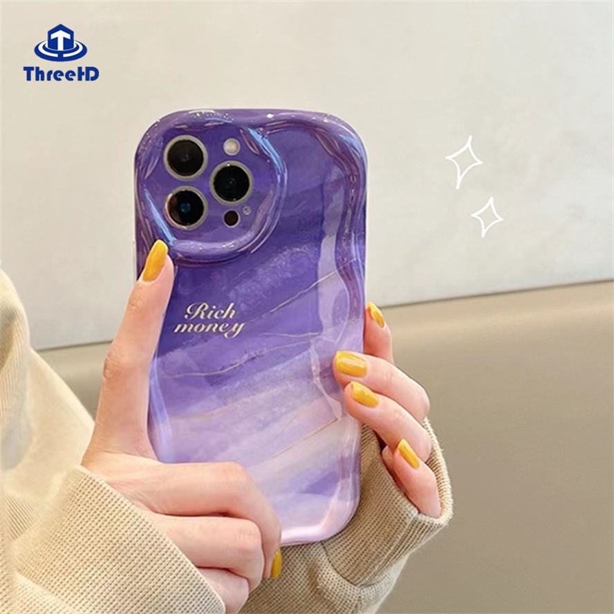 Ốp Điện Thoại Mềm Họa Tiết Kem 3D Màu Gradient Cho iPhone 14 13 12 11 Pro Max SE2020 X XR Xs Max 7 8 6 6s Plus