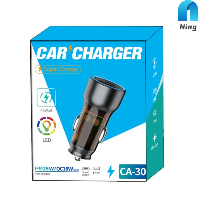 Tẩu Sạc Nhanh 43w Cổng Type-c PPS Pd Qc3.0 Chuyên Dụng Cho Iphone / ipad Samsung Galaxy