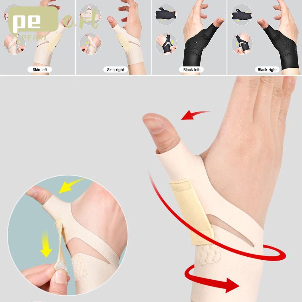 PEARLVN Đai Quấn Bảo Vệ Cổ Tay Màu Đen Co Giãn Điều Chỉnh Được Giảm Đau Khớp