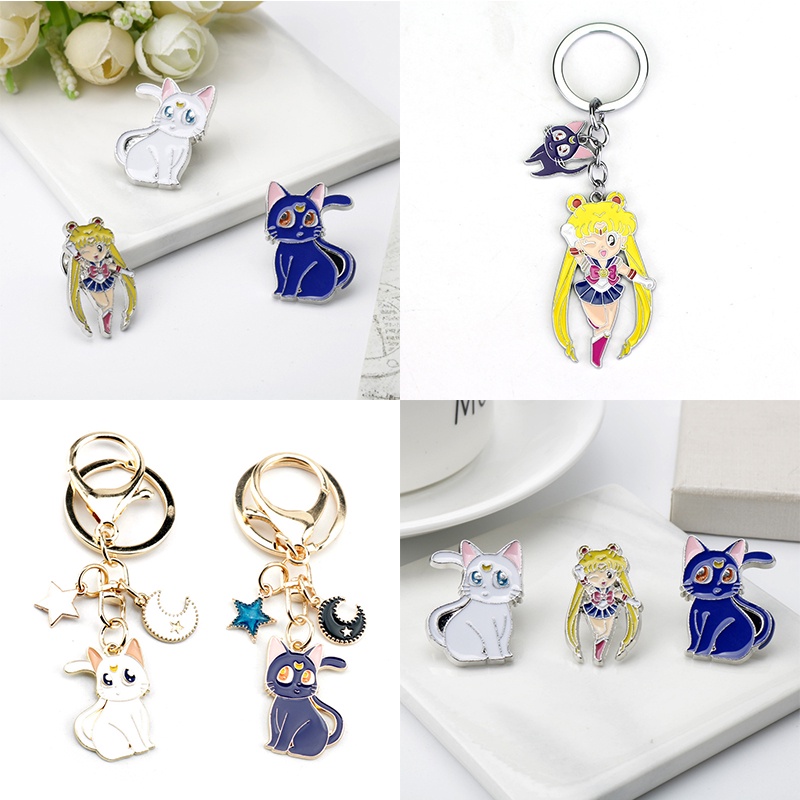 Móc Khóa Hợp Kim Hình Thủy Thủ Mặt Trăng Dễ Thương