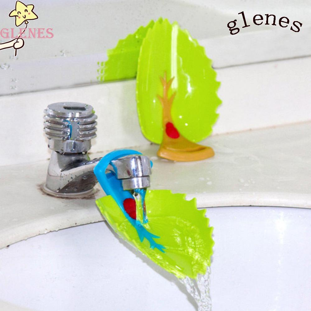 GLENES Đầu Nối Dài Vòi Nước Bằng Nhựa Hình Chiếc Lá 2023 Dành Cho Bé Rửa Tay