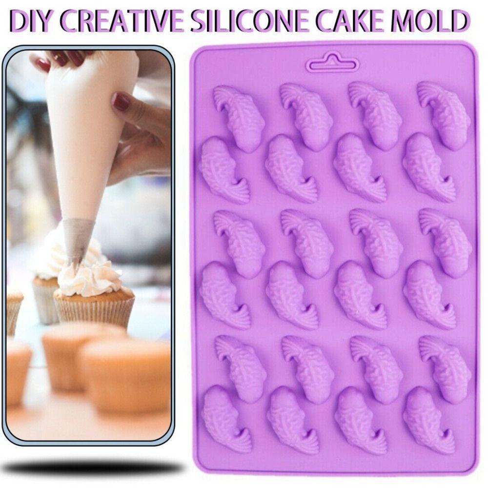 JANE Khuôn Silicone Làm Bánh Hình Cá 3D DIY