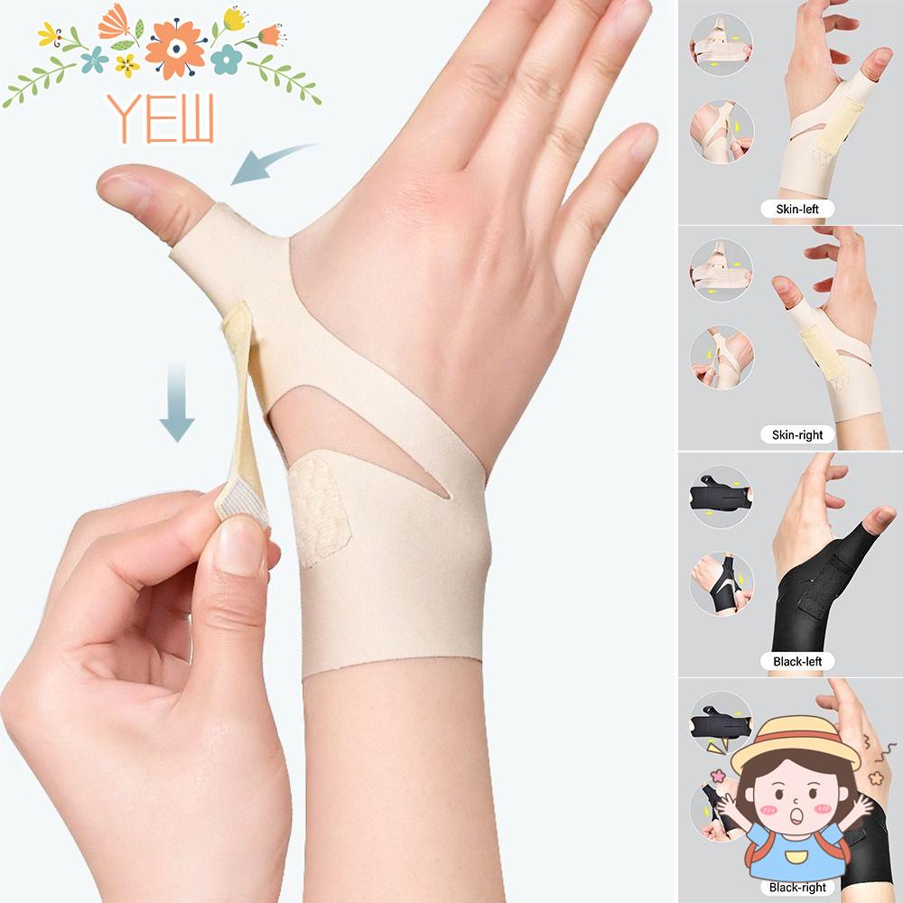 YEW Đai Quấn Bảo Vệ Cổ Tay Co Giãn Màu Đen Siêu Bền Hỗ Trợ Giảm Đau Khớp Khi Chơi Thể Thao